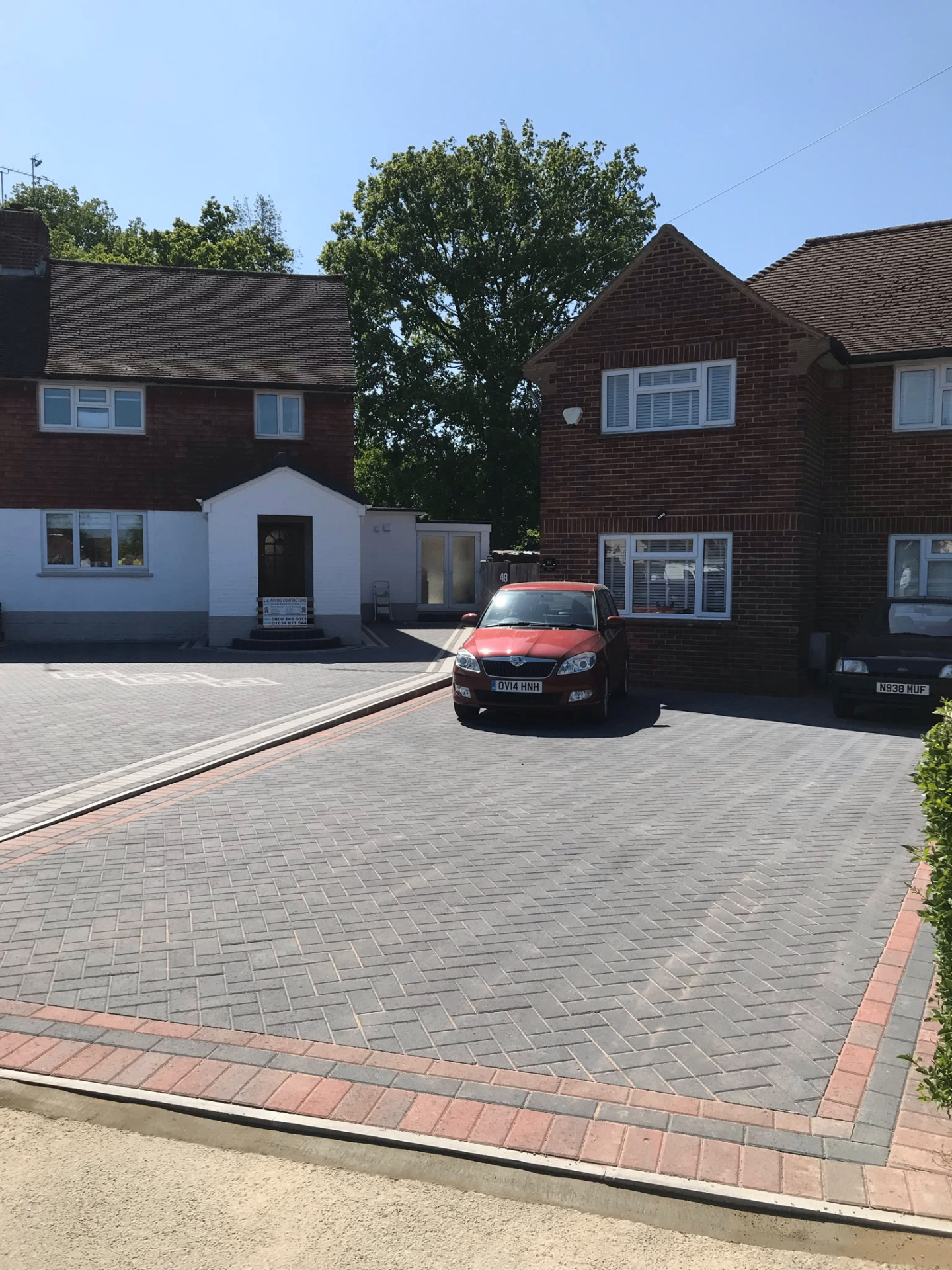 Recently completed driveway paving project